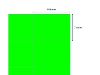 Etiket 105x74mm Fluor Groen 100 Vel - 3