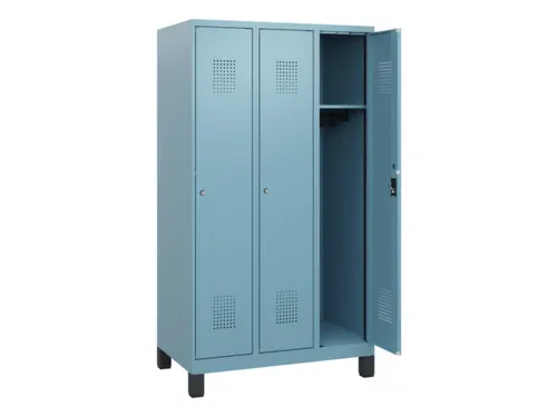 schoollocker,HxBxD 1630x900x500mm,3vak,vak B 300mm,cil.-slot,voeten
