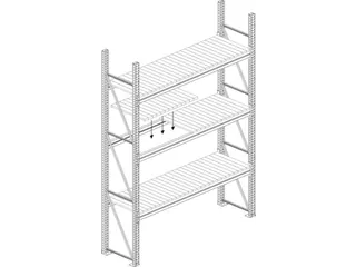 legbord van plaatstaal,v. palletstelling,BxD 2700x800mm,vakl. 2700kg - 4