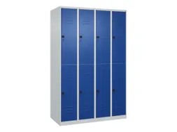 dubbeldekse locker,HxBxD 1850x1200x500mm,4x2vak.,vak B 300mm