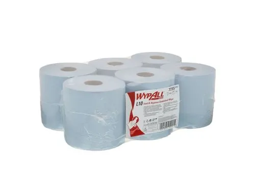 Wypall 7255 Poetspapier L10 centerfeed blauw 1-laags