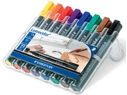 permanent marker Lumocolor 350, 8 stuks