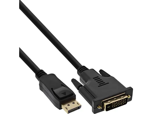 Kabel inLine Displayport DVI 24+1 M/M 2 meter zwart