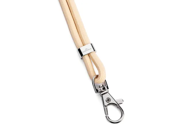 Textielkoord Gerecycled PET Met Karabijnhaak Beige 10 Stuks