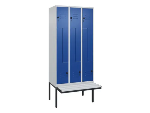 Z-garderobekast,HxBxD 2120x900x815mm,6vak,vak B 300mm,draaigrendel