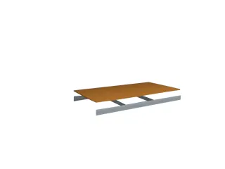 houten vloer,v. breedvakstelling,BxD 1500x800mm,dikte 19mm,vakl. 350kg - 1