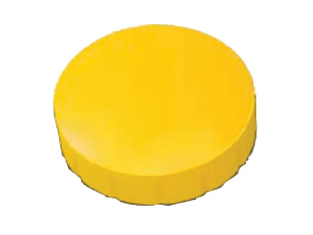 Magneet MAUL Solid 20mm 300gr geel 10 stuks