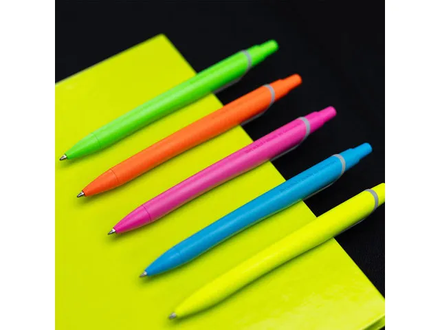 Stylo à bille Schneider Reco orange néon/couleur écriture bleue