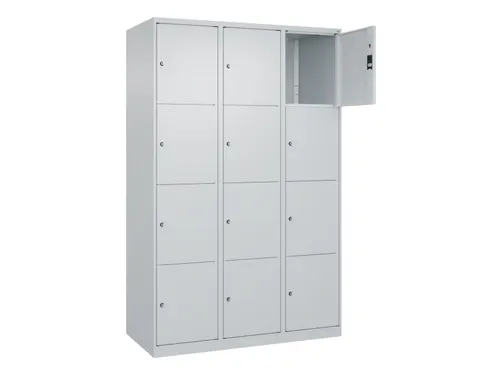 lockerkast,HxBxD 1850x1200x500mm,3x4vakken,vak B 400mm,cil.-slot