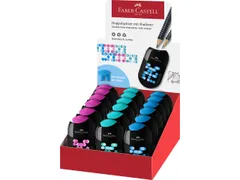 Puntenslijper Faber-Castell Two Tone duo slijper+gum 18 stuks