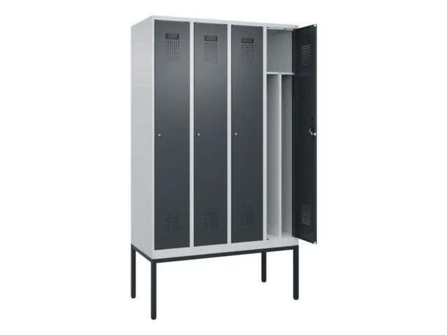locker voor scheiding van kleding,HxBxD 2120x1200x500mm,4vak