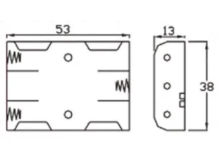 Batterijhouder Voor 3 x AAA-Batterijen - 3