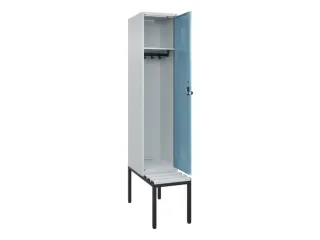 locker met bank,HxBxD 2120x400x815mm,1vak,vak B 400mm,draaigrendel - 1