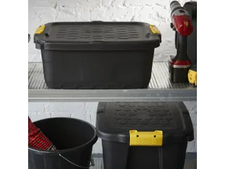 Opbergbox Bankers Box 24 liter met handgrepen robuust zwart - 6