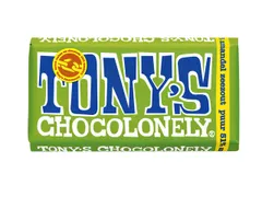 Chocolade Tony's Chocolonely reep 180gr puur amandel zeezout