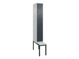 Z-garderobekast,HxBxD 2120x300x815mm,2vak,vak B 300mm,cil.-slot