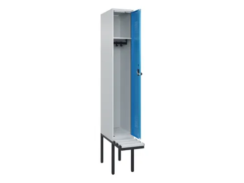 locker met bank,HxBxD 2120x300x815mm,1vak,vak B 300mm,draaigrendel