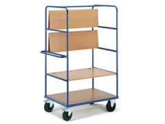 etagewagen,draagverm. 600kg,4etage(s),laadvl. LxB 1000x740mm,houtetage