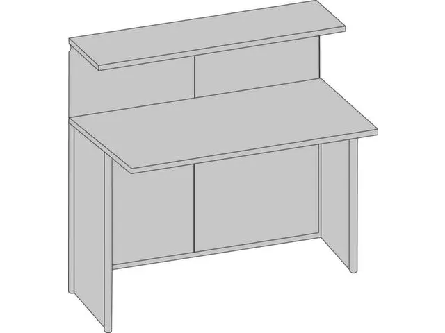 Balieprogramma Genua Basiselement Staal 1150x1160x700mm Beuken Decor