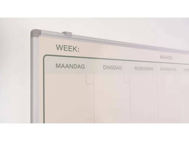 Weekplanner Elegance Nederlands softline profiel 8mm 90x120cm aluframe