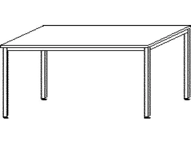 Bureau Hxbxd 720x1600x800mm Bladdecor Wit Frame Ral7035