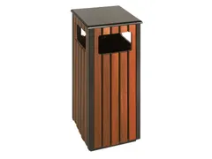 Afvalbak Vepa Bins voor buiten 36 Liter zwart/houtlook