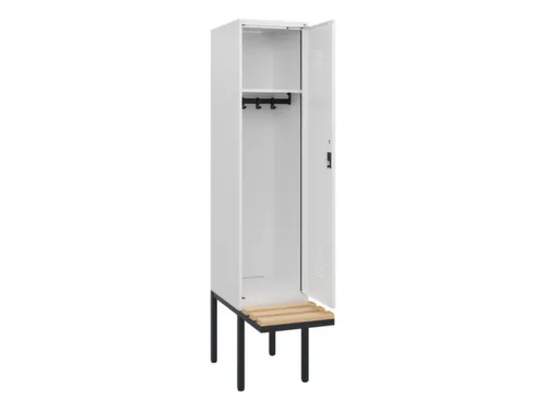 locker met bank,HxBxD 1950x400x815mm,1vak,vak B 400mm,cilinderslot