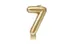 Verjaardagskaars cijfer 7 Folieballon Goud 10cm