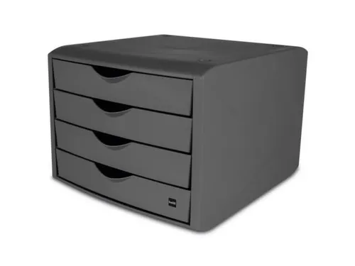 ladeblok,4xDIN A4,HxBxD 215x265x332mm,kunststof,lichtgrijs