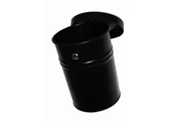 afvalbak,vlamdovend,24l,HxØ 370x295mm,wandmontage,kop zwart