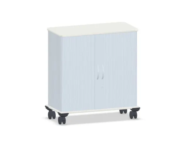 Armoire À Rideaux Transversaux,Finition Corps Blanc