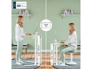 Zit-Sta bureau Leitz ergo compact inklapbaar 460x740x650mm wit - 2