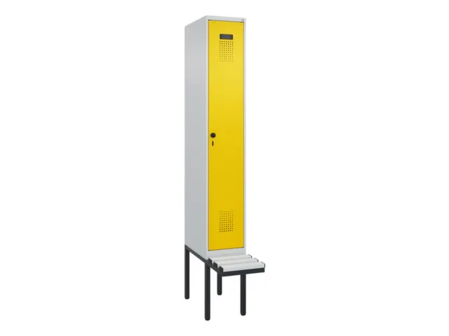 locker met bank,voor scheiding van kleding,HxBxD 2120x300x815mm,1vak