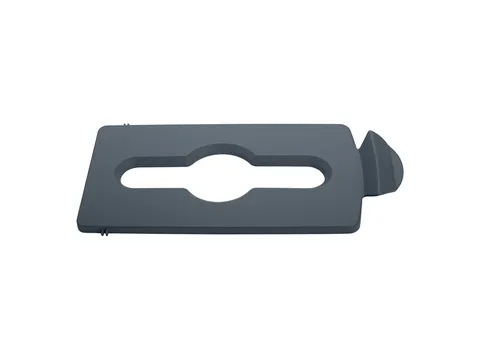 Deksel Rubbermaid Slim Jim Recyclestation inwerpopening voor gemengde