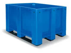 Caisse-Palette Pe Hxlxp 760X1200X1000Mm 610L 3Semelles Bleu