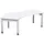 In hoogte verstelbaar hoekbureau,HxBxD 680-820x2166x1130mm,blad wit