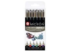 Fineliner Sakura Pigma Micron 05 basic set 6 kleuren
