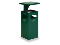 Combi-Asbak Staalplaat Groen 910x395x395mm 3 Inworpopeningen