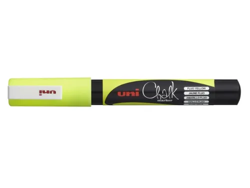 Krijtstift Uni-ball rond 0.9-1.3mm fluor geel