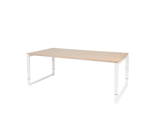 Domino Plus Vergadertafel Hoogte Instelbaar 200x100 Havana/Kersen 25mm