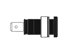 Geisoleerde Inbouwbus 4mm, Aanraakveilig / Zwart (SEB 2620-F6,3)