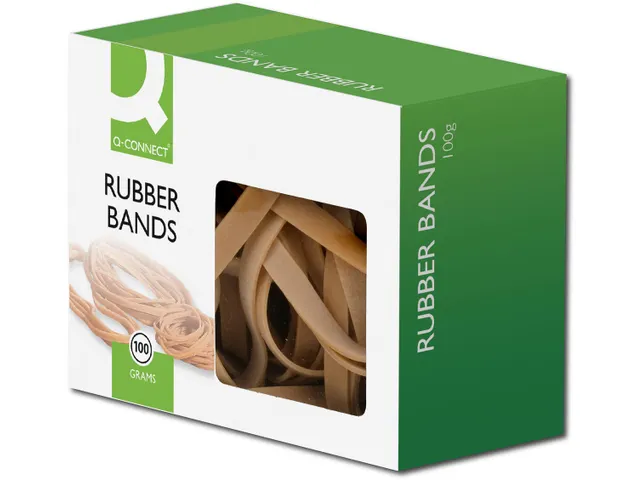 Q-CONNECT elastiek 120x10mm 100gr 75% natuurrubber
