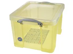 Opbergdoos 35 Liter Geel Transparant