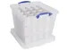 Boîte de rangement Really Useful Box avec insert 60 litres transparen