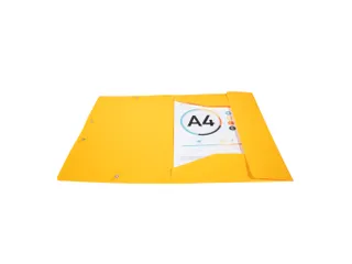 Elastomap A4 3 Kleppen Oranje Polypropyleen Ondoorschijnend - 1