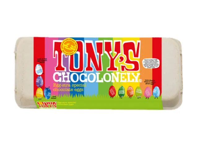 Chocolade Tony's Chocolonely paaseitjes doos mix groot 18 stuks