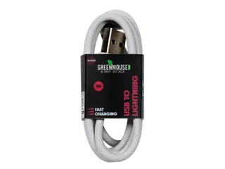 Kabel Green Mouse USB-A to Lightning data Woven 1m blisterverpakking - 3