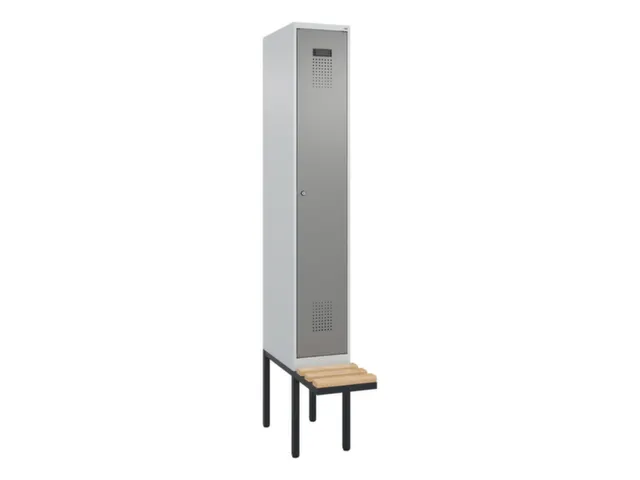 locker met bank,voor scheiding van kleding,HxBxD 2120x300x815mm,1vak