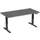Elektrisch ihv bureau,HxBxD 630-1280x1600x800mm,blad onyxgrijs