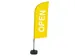Promotievlag Alu Wind complete set "OPEN" Geel